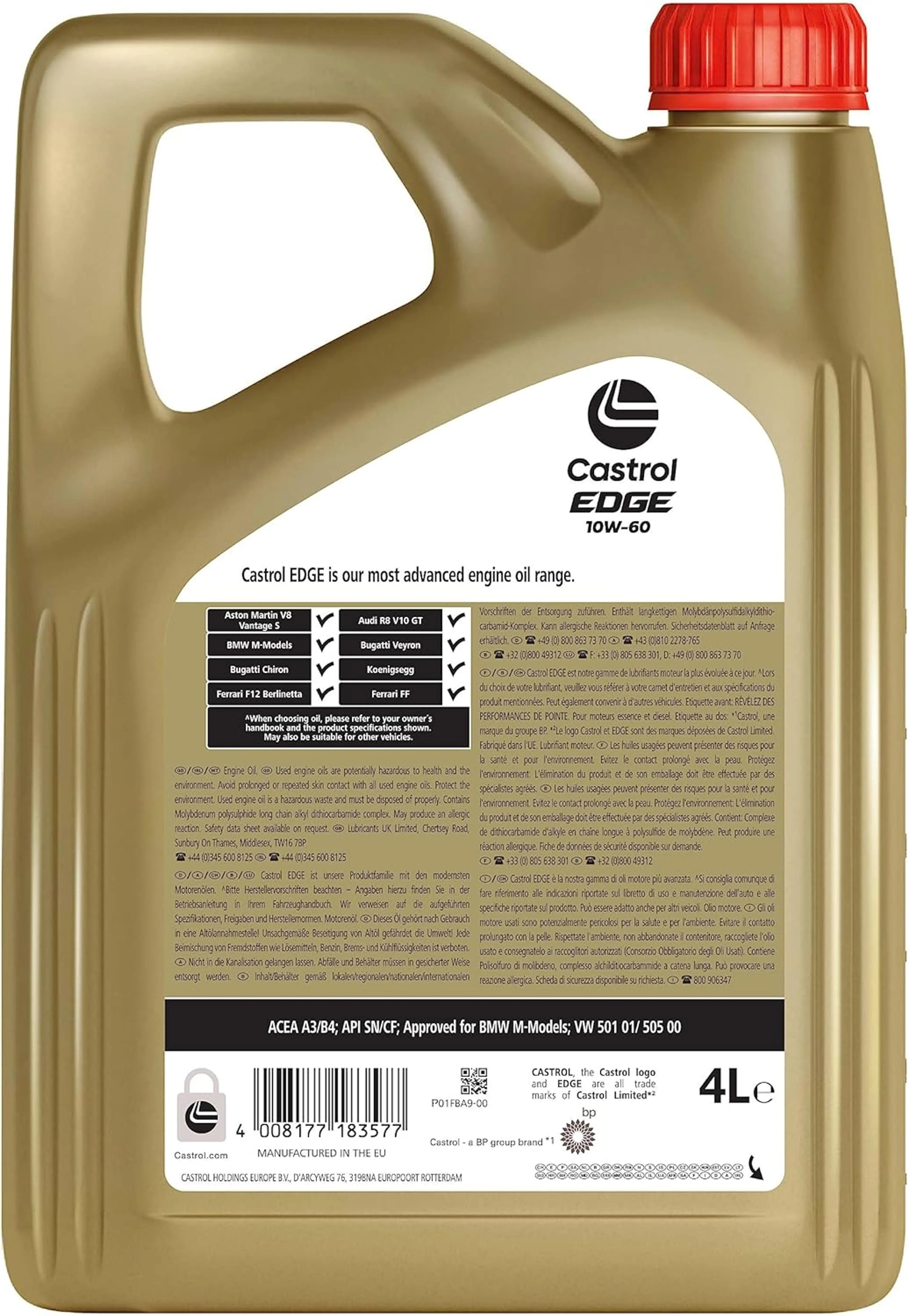 CASTROL EDGE 10W-60 4L