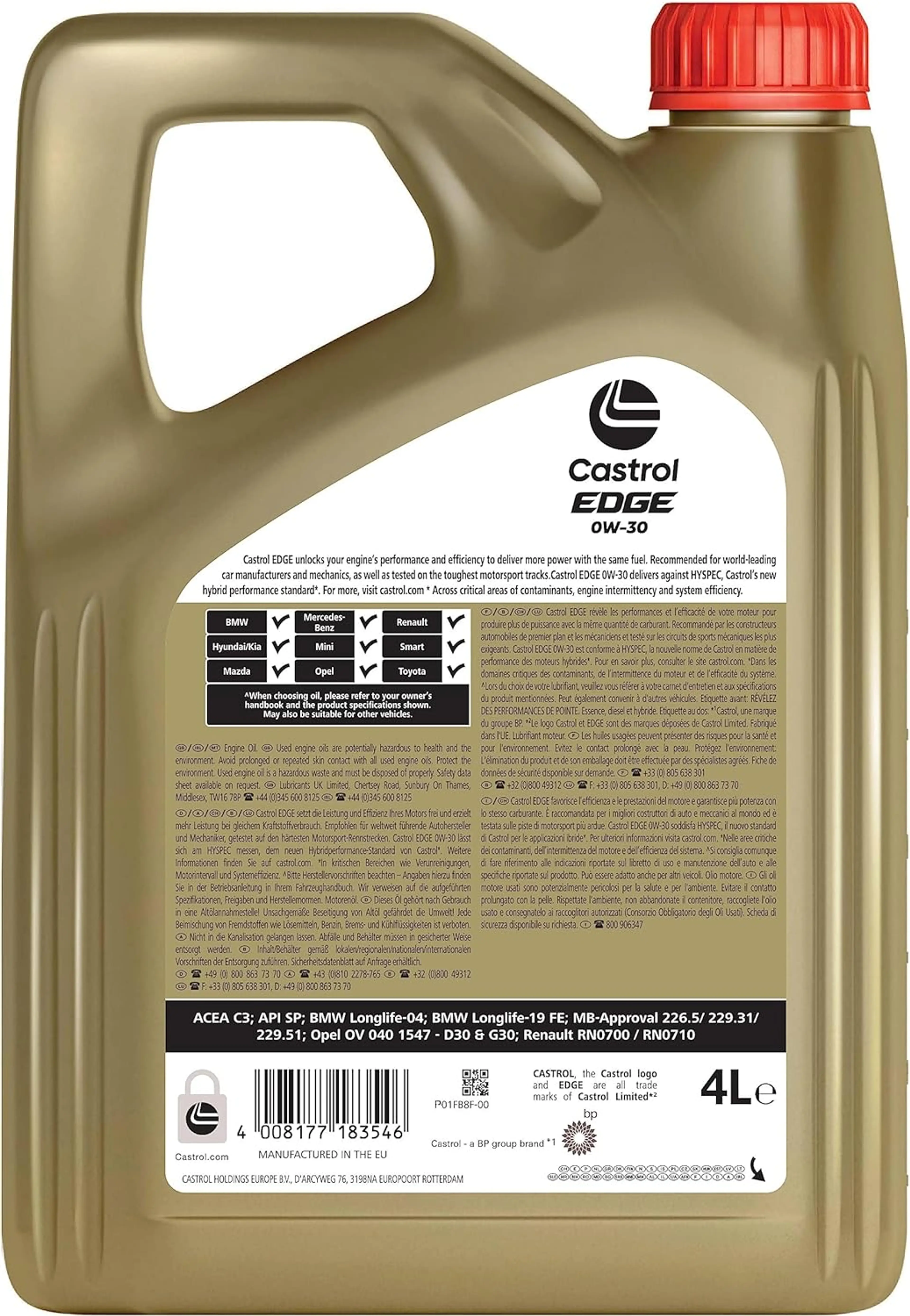 CASTROL EDGE 0W-30 4L