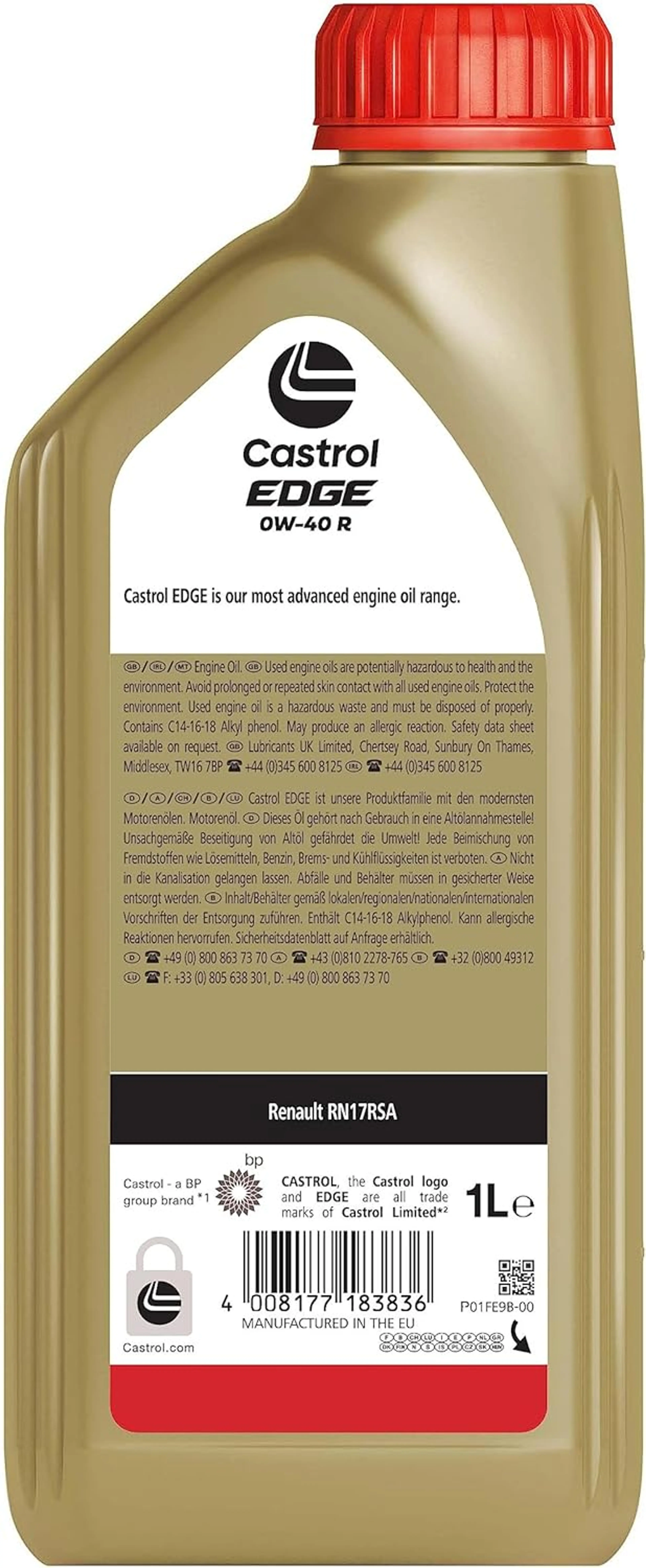 CASTROL EDGE 0W-40 R 1L