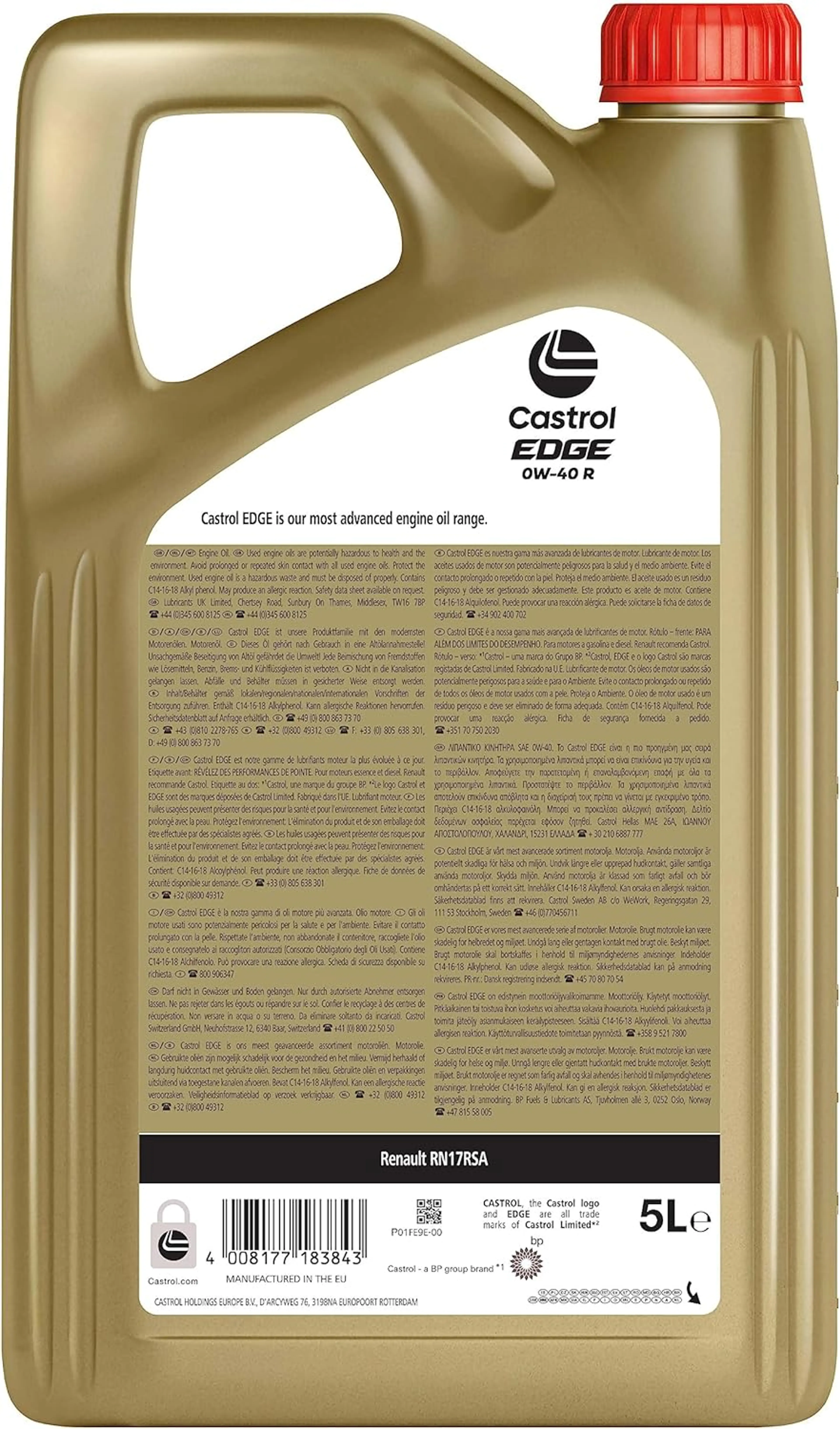 CASTROL EDGE 0W-40 R 5L