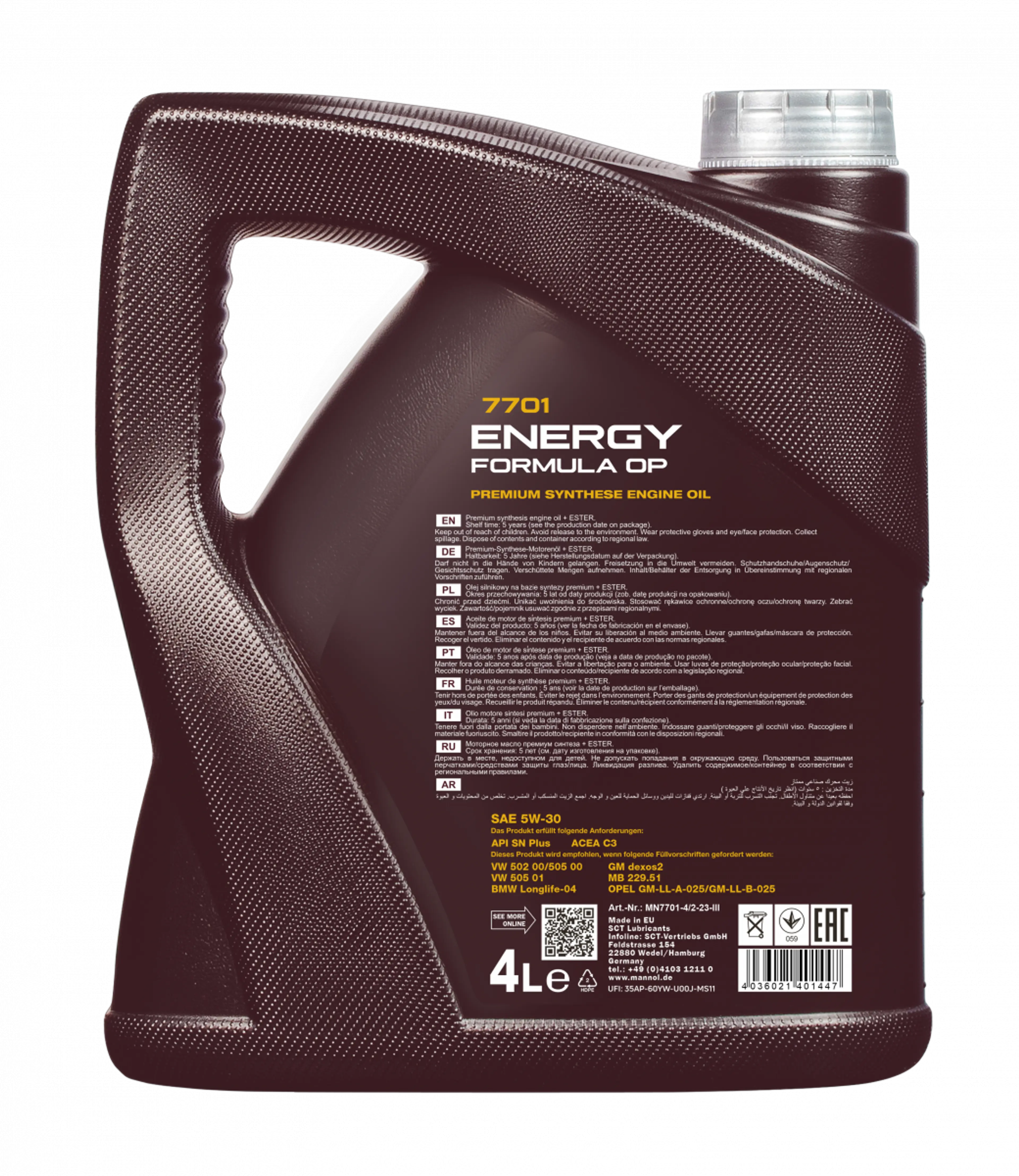 MANNOL ENERGY FORMULA OP 5W-30 4L