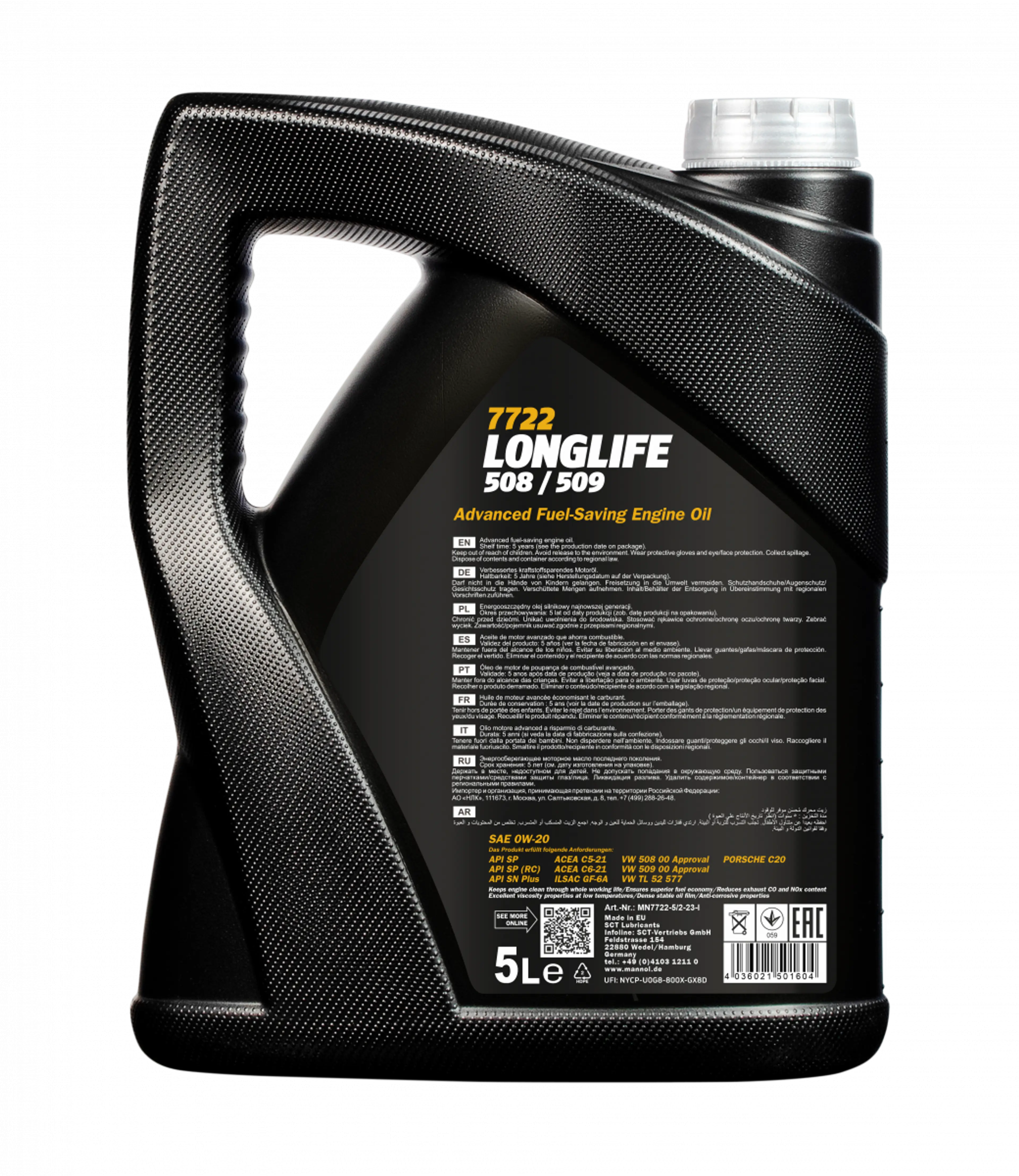 MANNOL LONGLIFE 508/509 0W- 20 5L