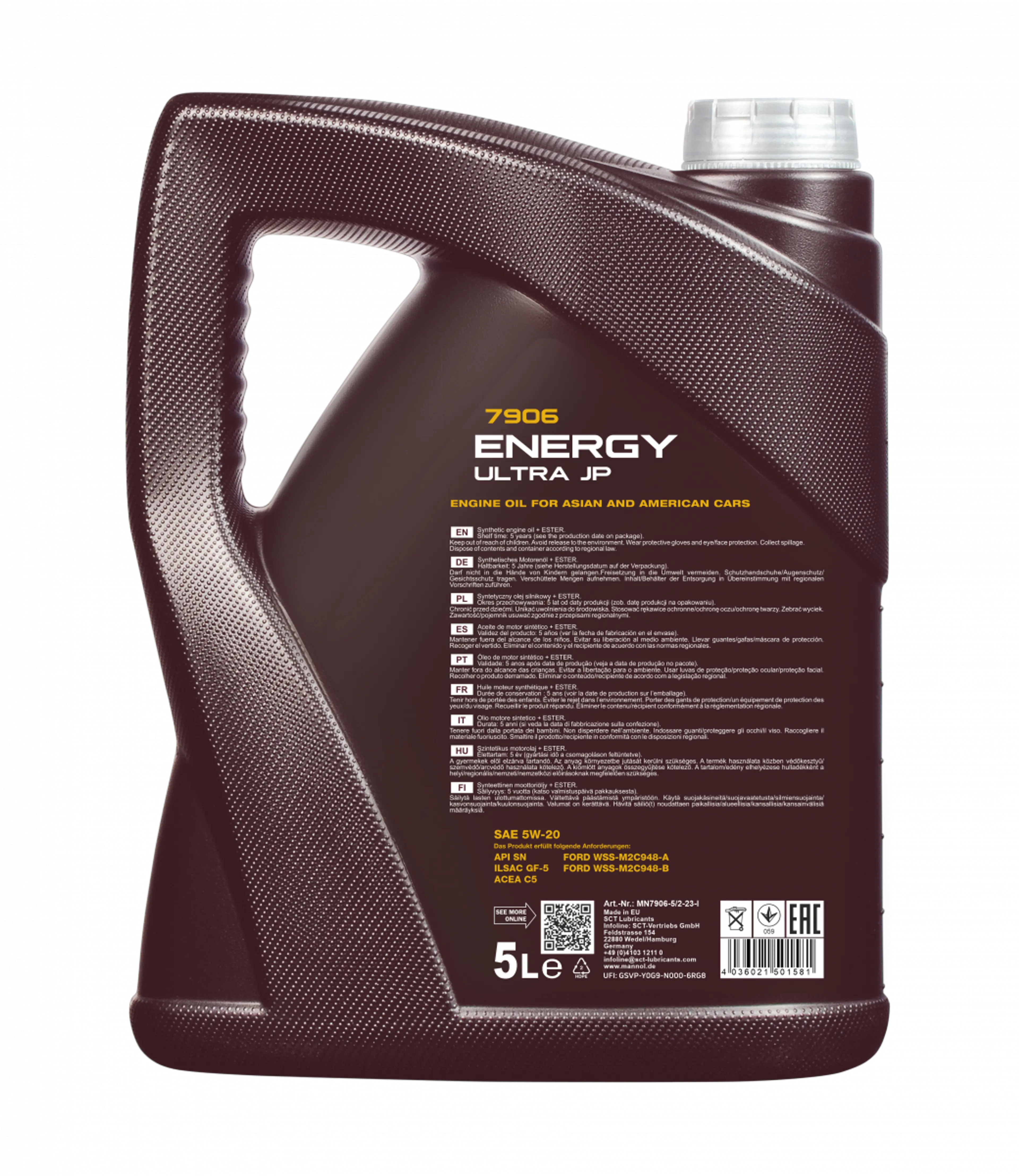 MANNOL ENERGY ULTRA JP 5W-20 5L