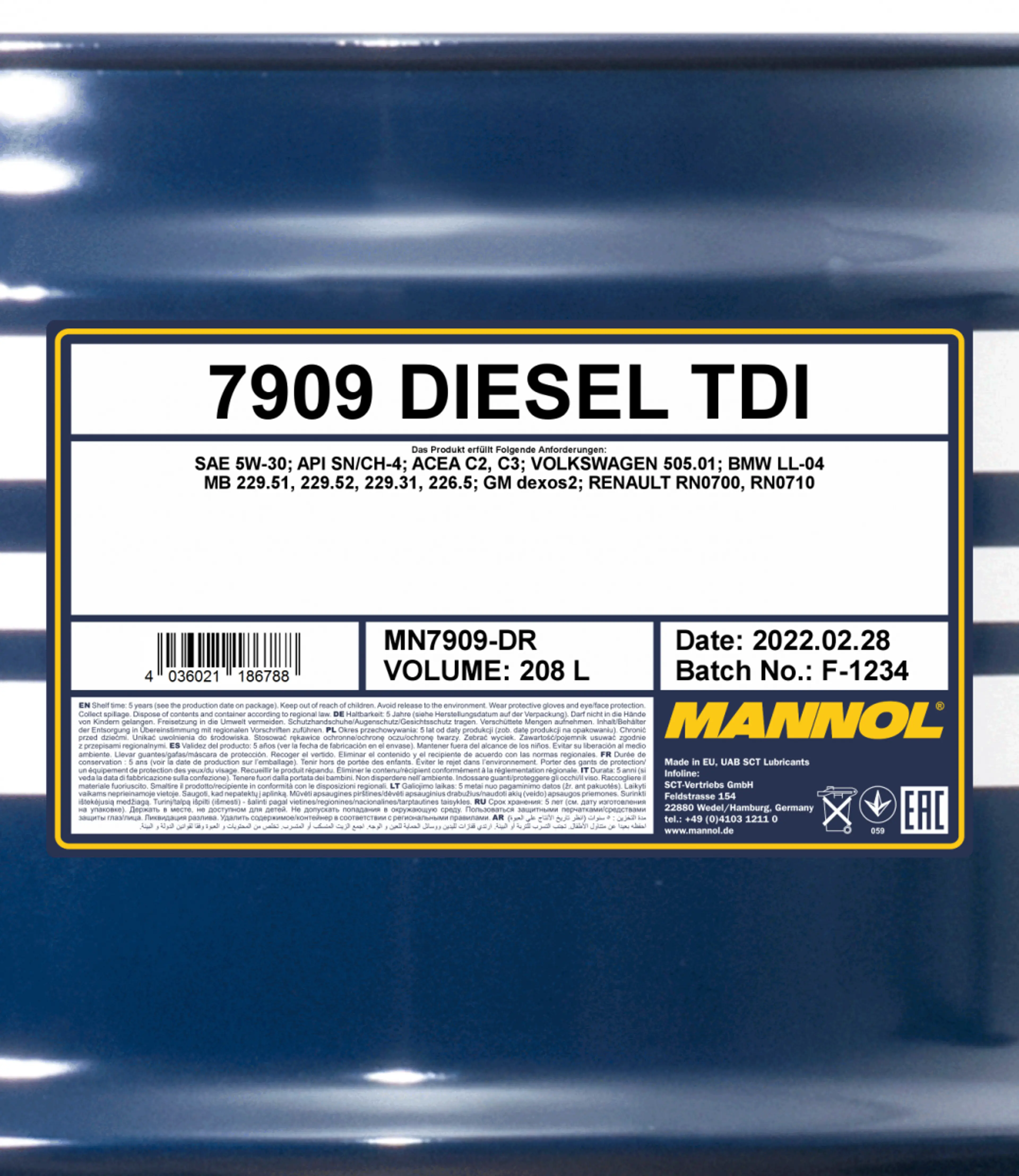 MANNOL DIESEL TDI 5W-30 208L