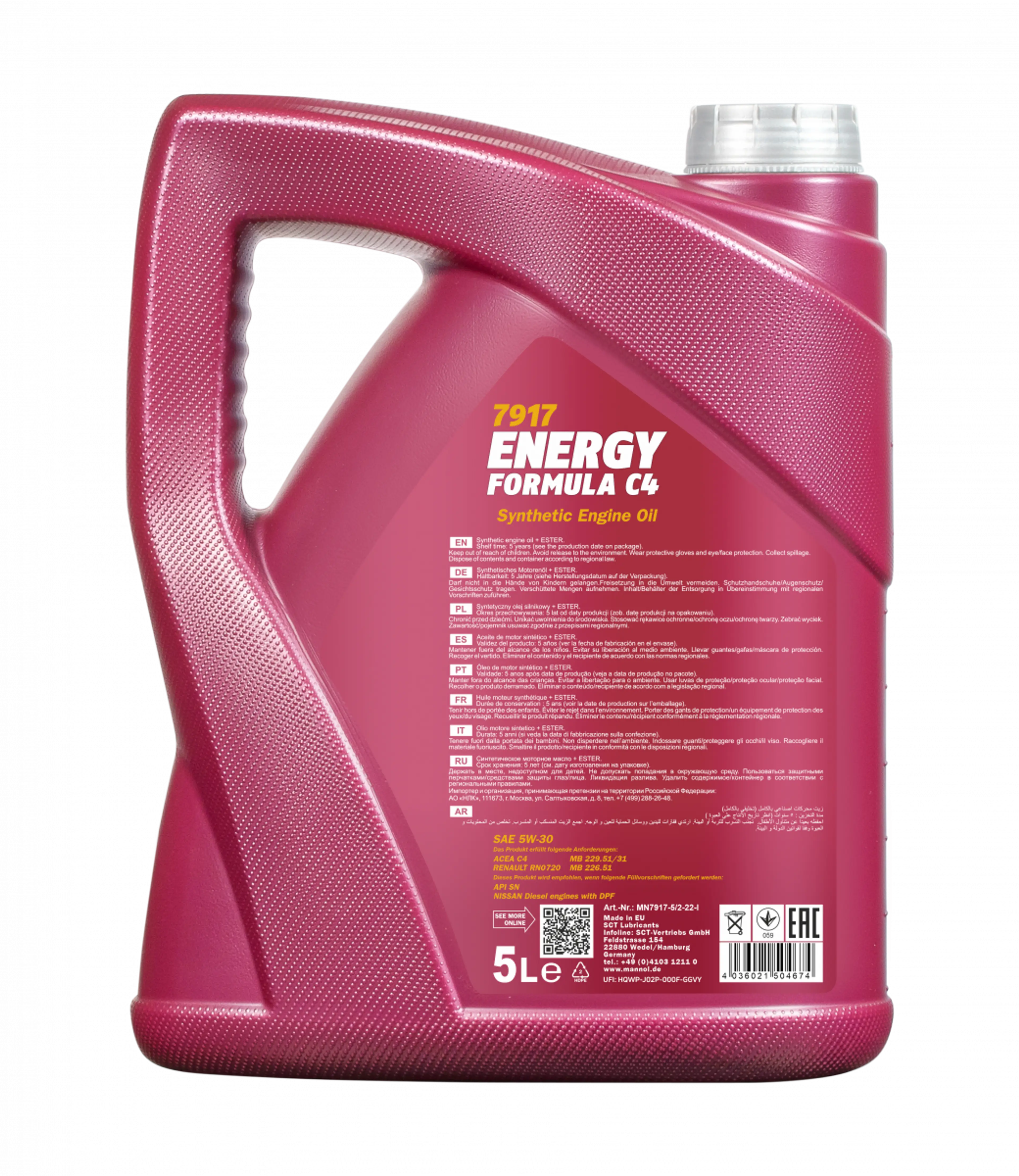 MANNOL ENERGY FORMULA C4 5W-30 5L