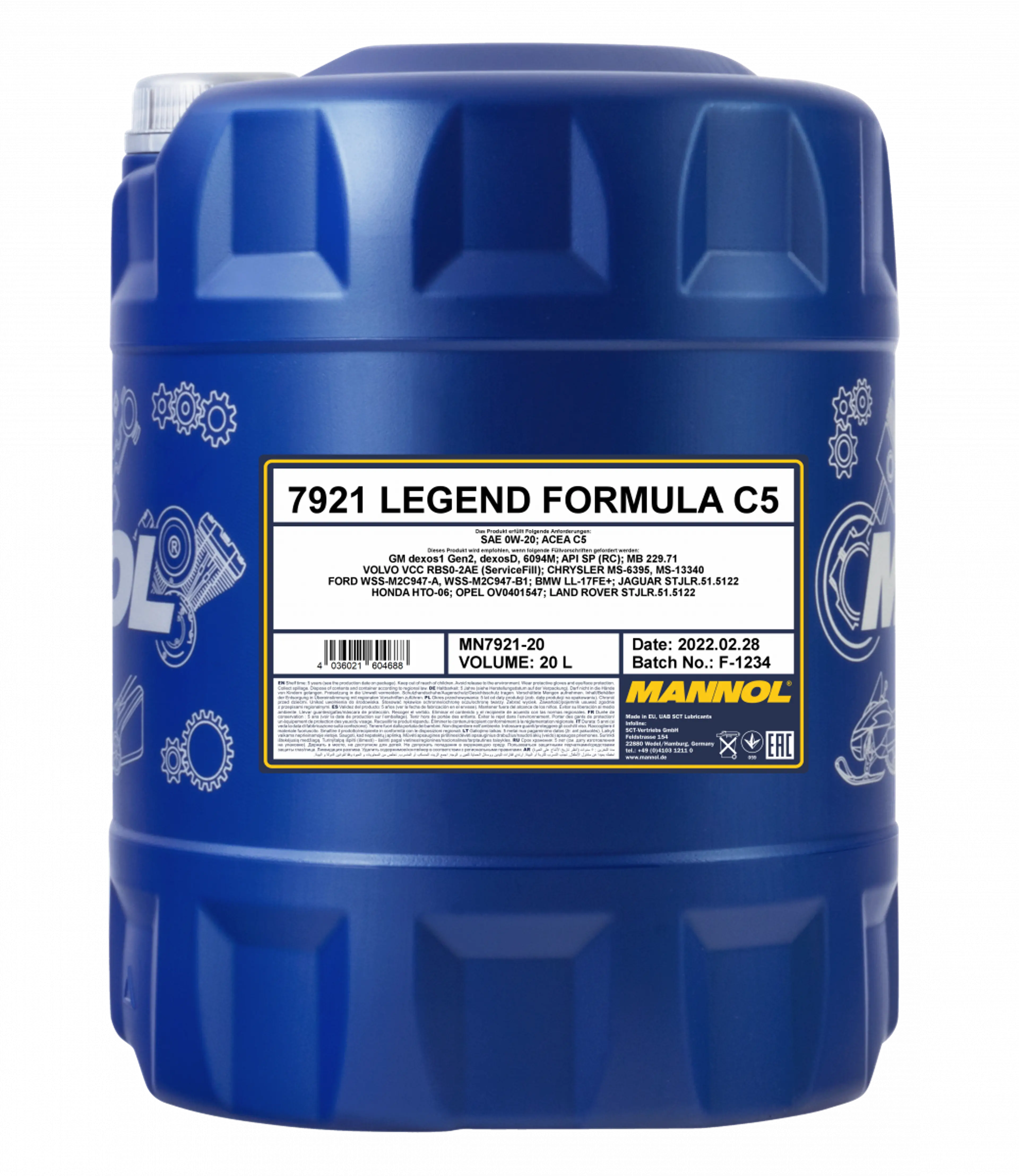 MANNOL LEGEND FORMULA C5 0W-20 20L