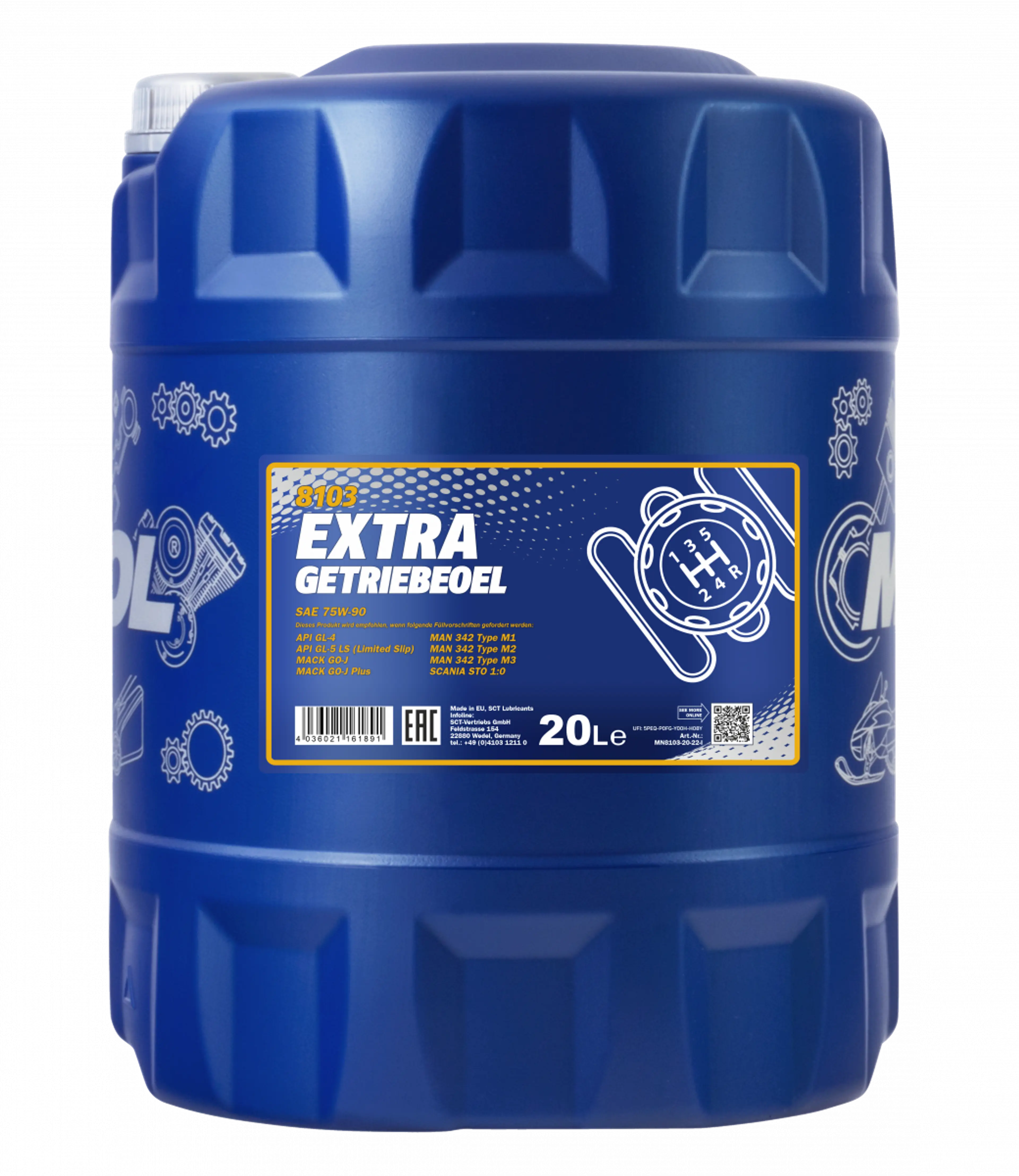 MANNOL EXTRA 75W-90 GL-5 LS 20L