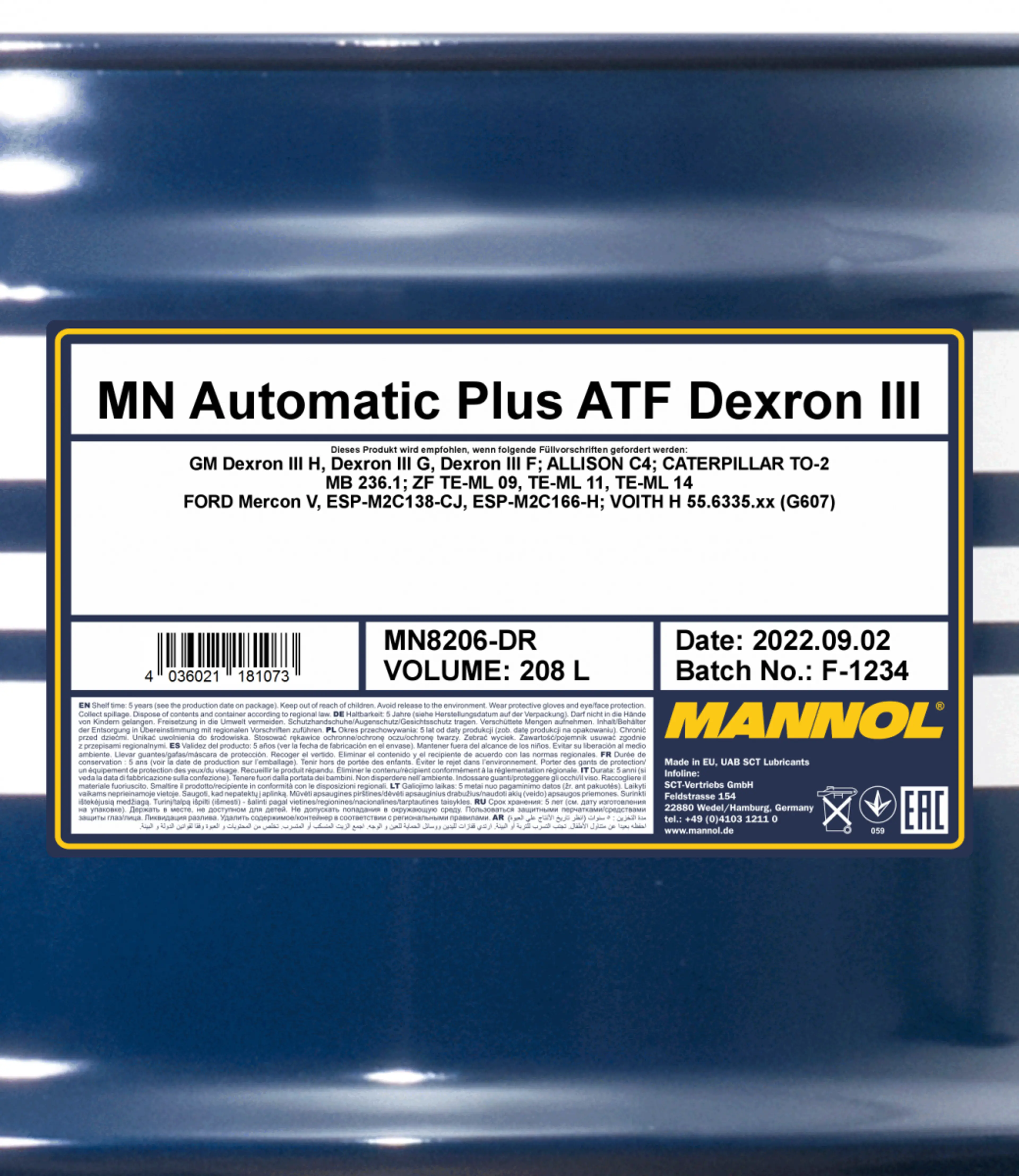 MANNOL ATF DEXRON III 208L