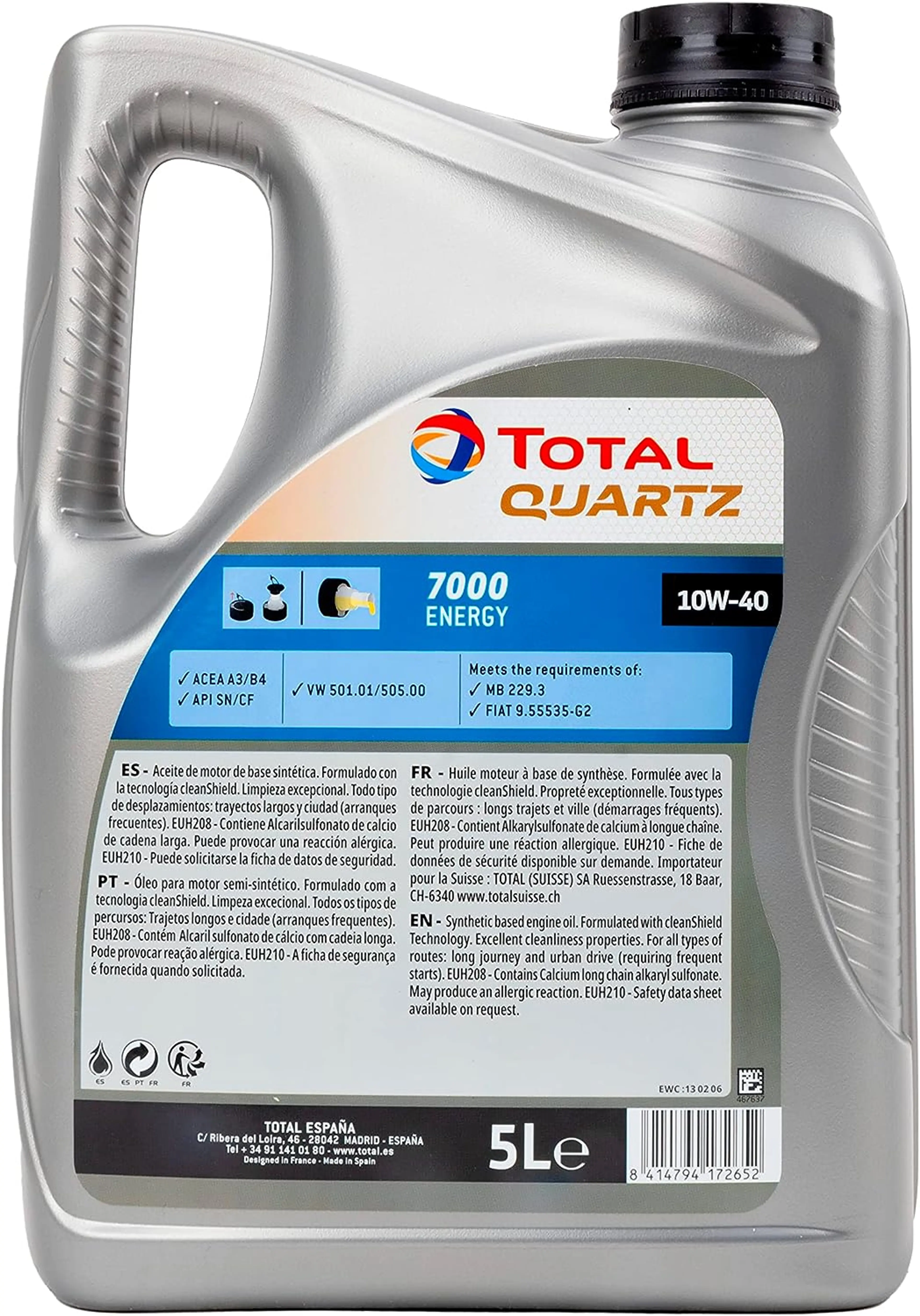 TOTAL QUARTZ 7000 ENERGY 10W-40 5L