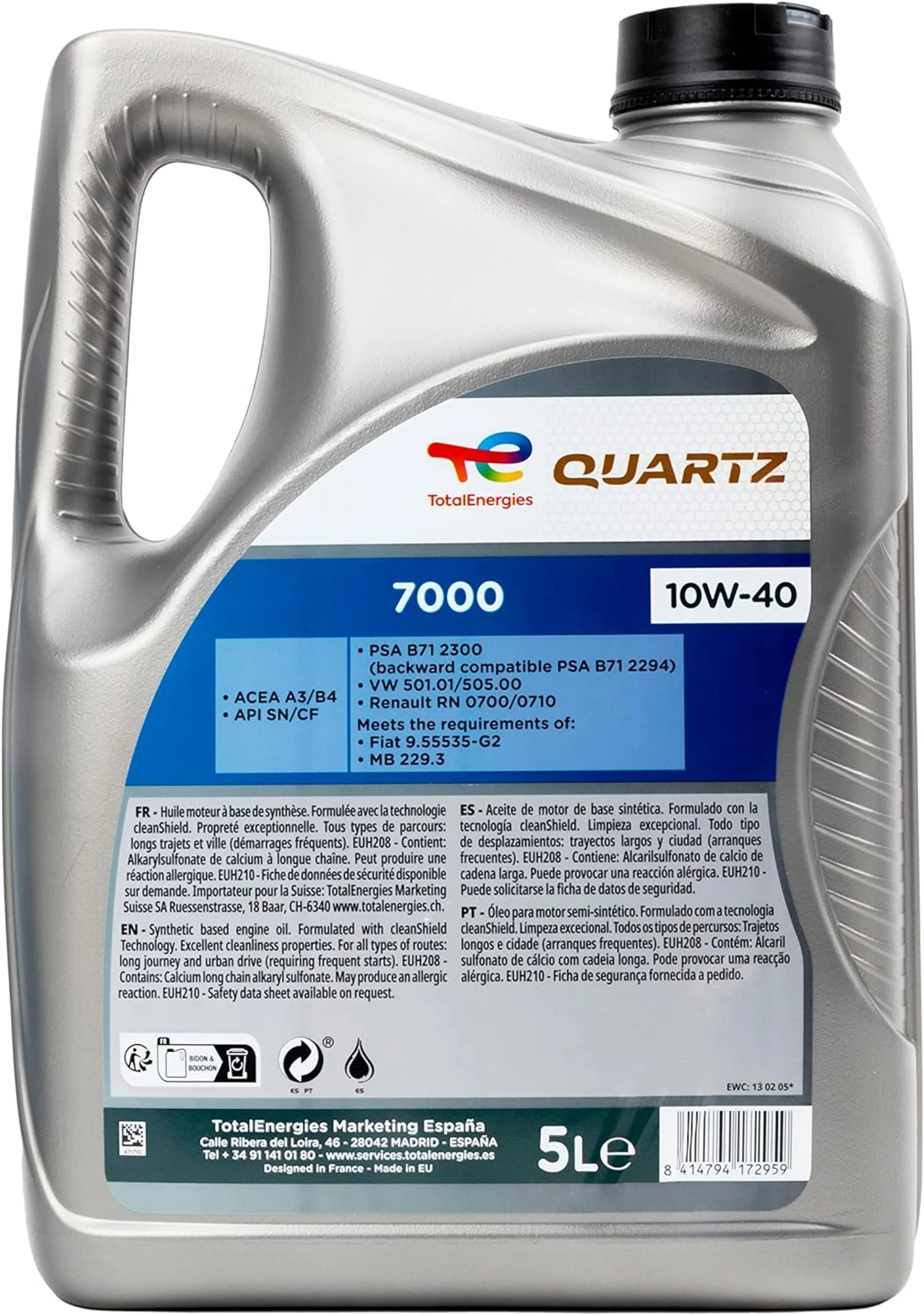 TOTAL QUARTZ 7000 10W-40 5L